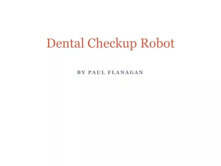 dental checkup robot