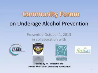 on Underage Alcohol Prevention