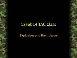 12Feb14 TAC Class