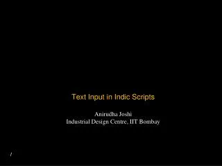 text input in indic scripts