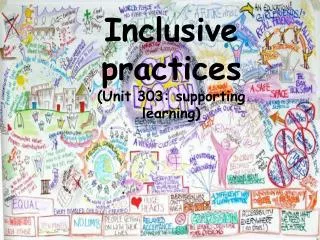 Inclusive practices (Unit 303: supporting learning)