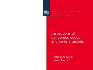 Inspections of dangerous goods and vehicle technic