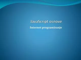 JavaS c ript osnove