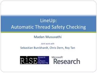 LineUp : Automatic Thread Safety Checking