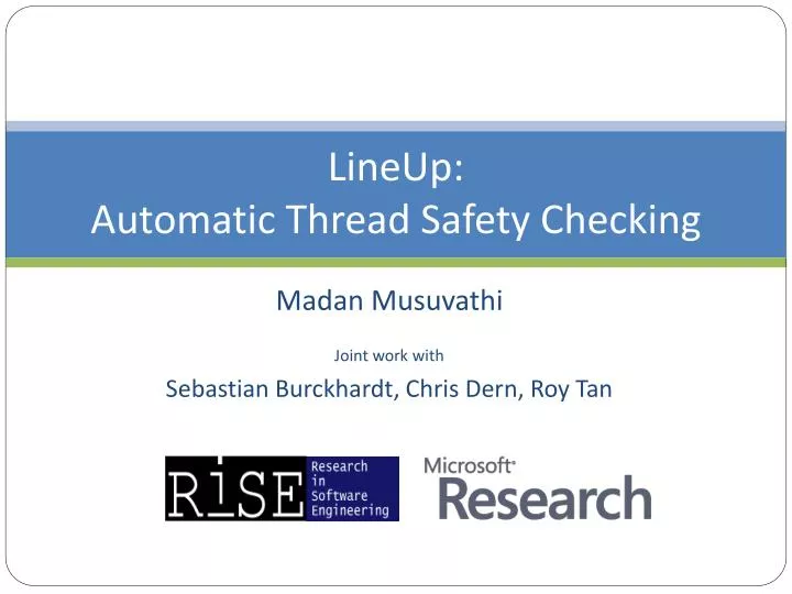 lineup automatic thread safety checking
