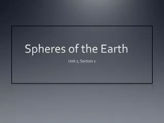 spheres of the earth