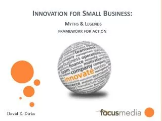 Innovation for Small Business: Myths &amp; Legends framework for action