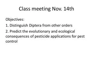 Class meeting Nov. 14th