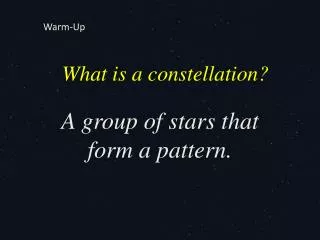 What is a constellation?