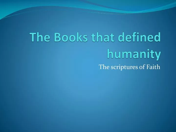 the books that defined humanity