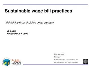 Sustainable wage bill practices