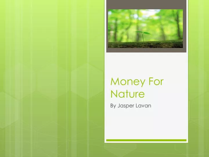 money for nature