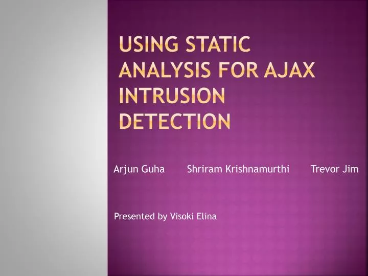 using static analysis for ajax intrusion detection