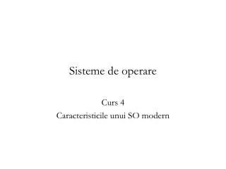 sisteme de operare