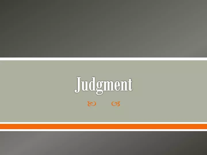 judgment