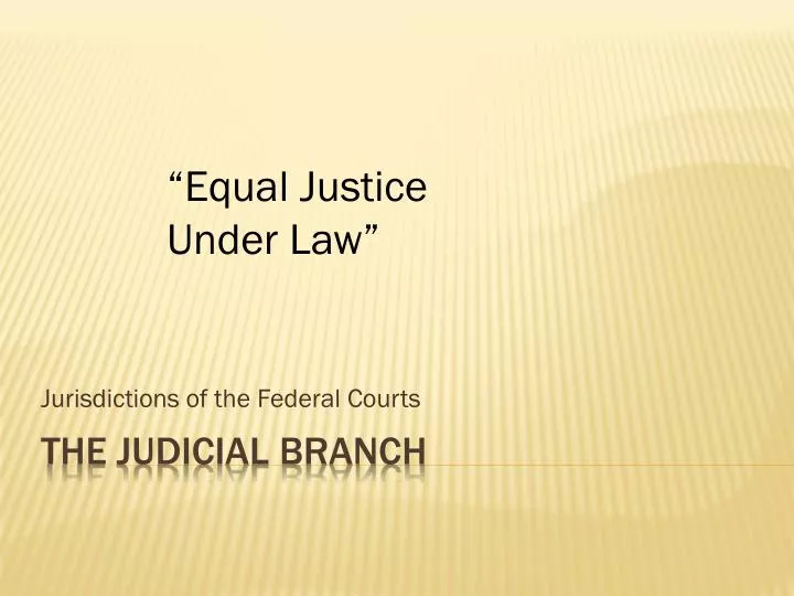jurisdictions of the federal courts