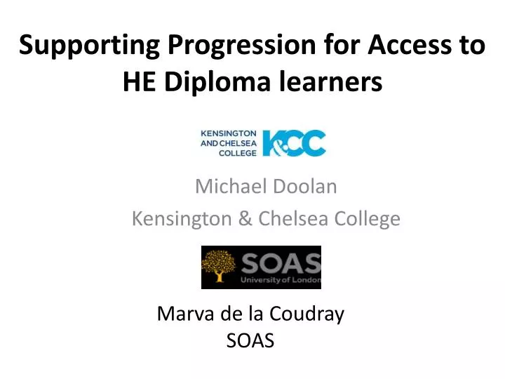 supporting progression for access to he diploma learners