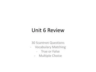 Unit 6 Review