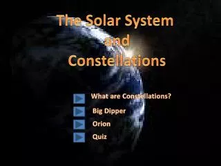 The Solar System a nd Constellations