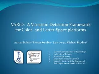 VARiD : A Variation Detection Framework for Color- and Letter-Space platforms