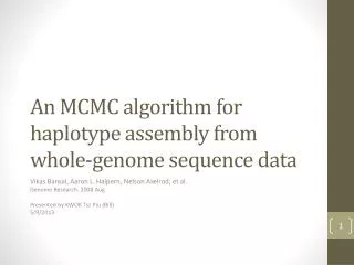 A n MCMC algorithm for haplotype assembly from whole-genome sequence data