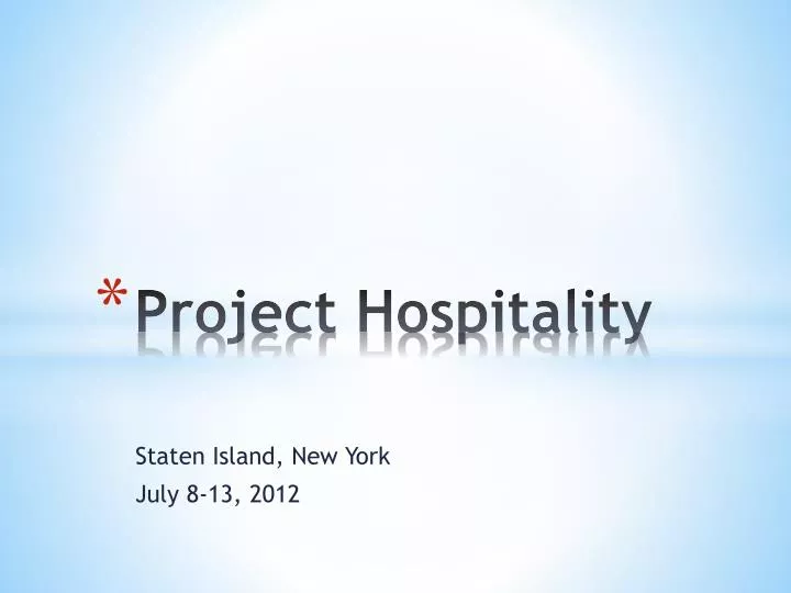 project hospitality
