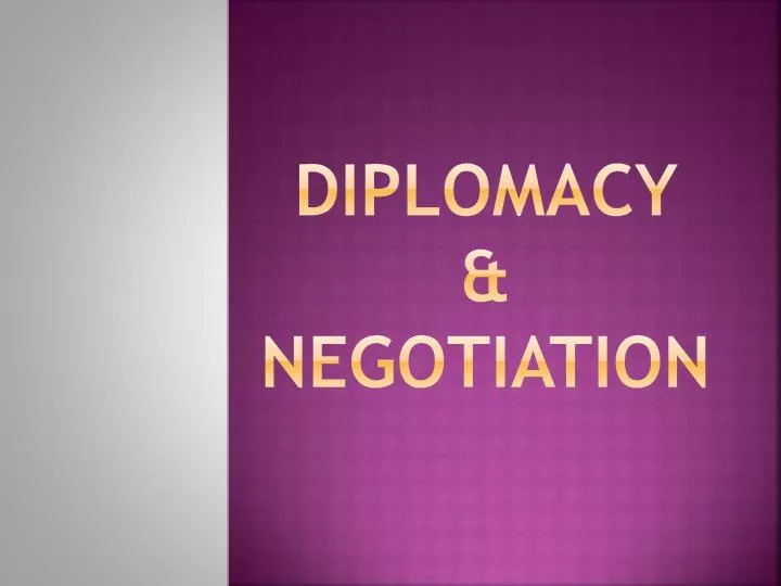 diplomacy negotiation