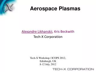 Aerospace Plasmas