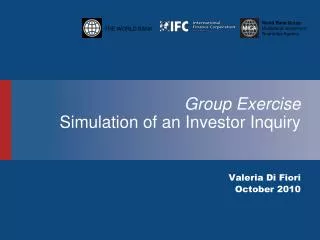 Group Exercise Simulation of an Investor Inquiry