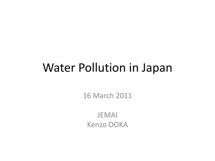 water pollution in japan