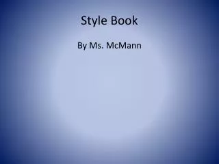 Style Book