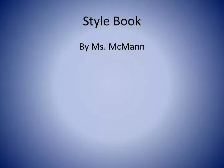 style book