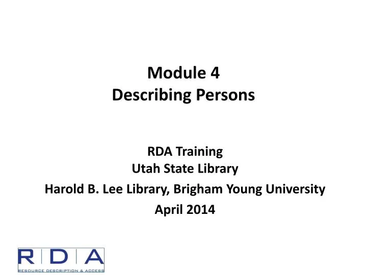 module 4 describing persons