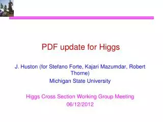 PDF update for Higgs