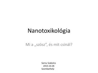 nanotoxikol gia