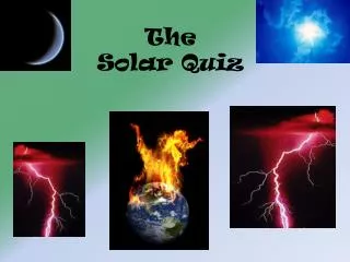 The Solar Quiz