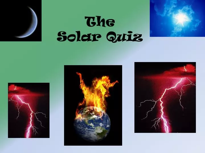 the solar quiz
