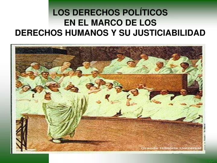 los derechos pol ticos en el marco de los derechos humanos y su justiciabilidad