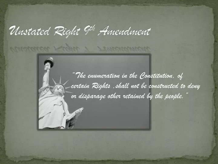 unstated right 9 th amendment