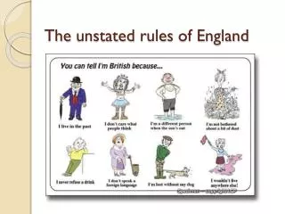 The unstated rules of England