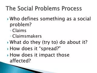 The Social Problems Process