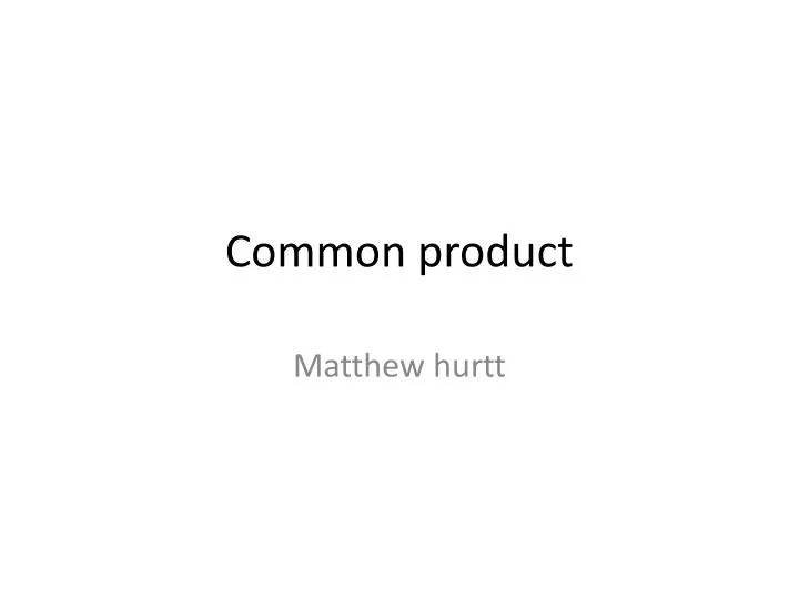common product
