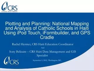 Rachel Hermes, CRS Haiti Education Coordinator And