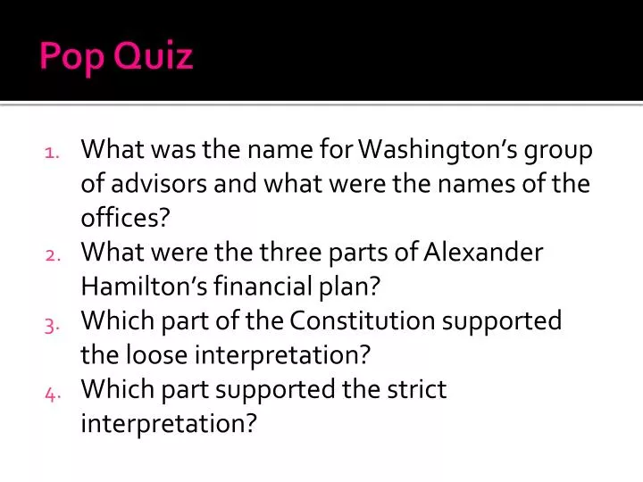 pop quiz