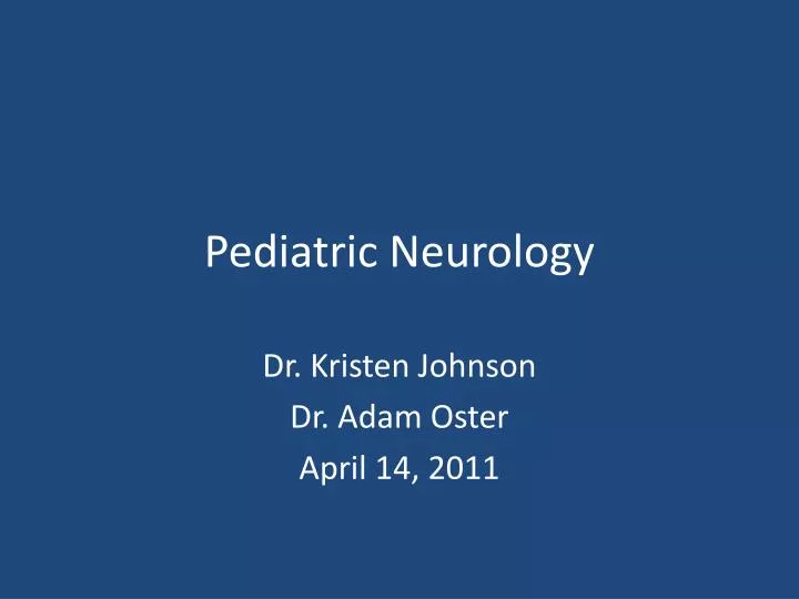 pediatric neurology