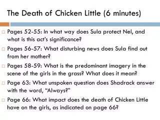 The Death of Chicken Little (6 minutes)