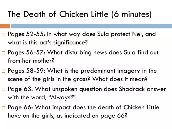 the death of chicken little 6 minutes