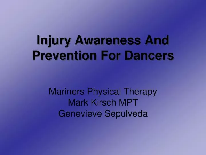injury awareness and prevention for dancers