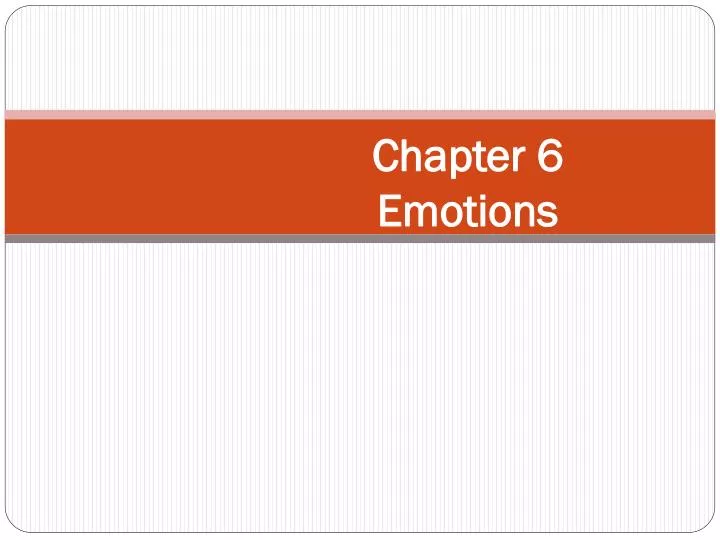 chapter 6 emotions