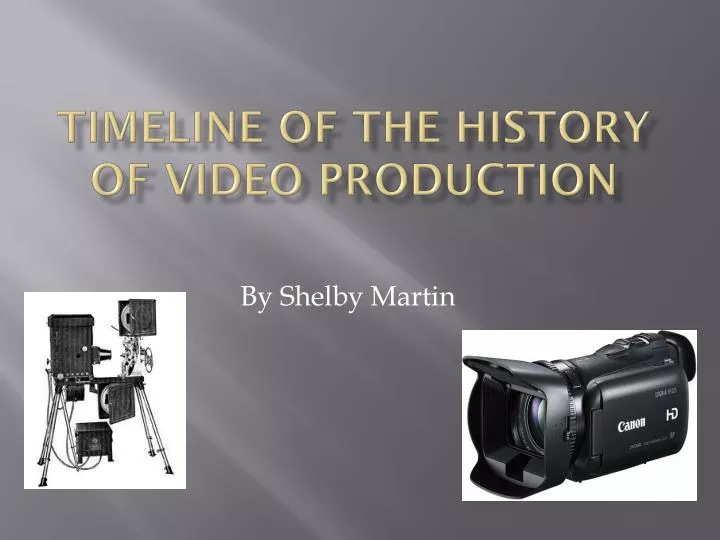 timeline of the history of video production